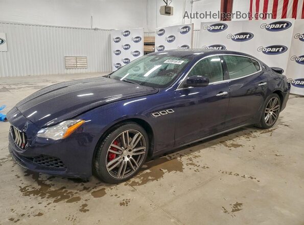 ZAM56RRA7H1211640 2017 MASERATI QUATTROPOR Синий Передняя левая четверть