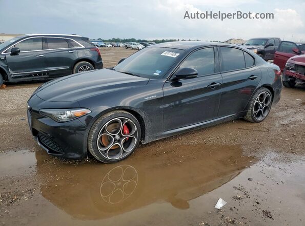 ZARFAMBN0P7666869 2023 ALFA ROMEO GIULIA Black Առջևի ձախ երեք քառորդ տեսարան