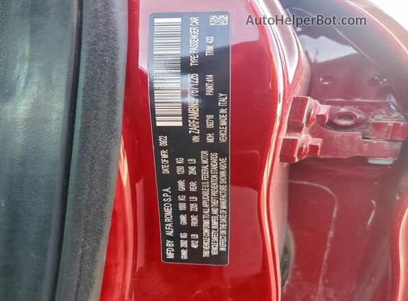 ZARFAMBN5P7671226 2023 ALFA ROMEO GIULIA Red Շարժիչի բաժամունքի տեսք