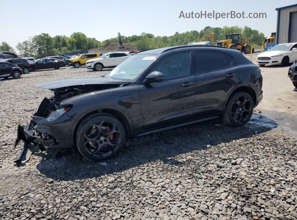 ZASPAKBN4R7D73666 2024 ALFA ROMEO STELVIO Черный Передняя левая четверть