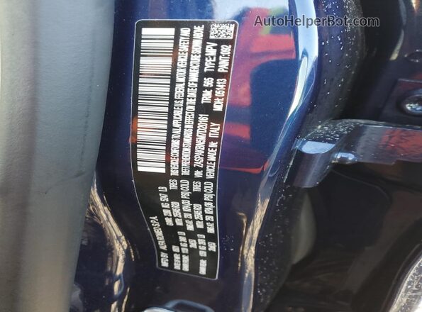 ZASPAKBN5M7D20161 2021 ALFA ROMEO STELVIO Blue VIN კოდის სტიკერის ხედი
