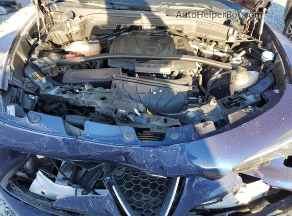 ZASPAKBN5M7D20161 2021 ALFA ROMEO STELVIO Blue ძრავის განყოფილების ხედი