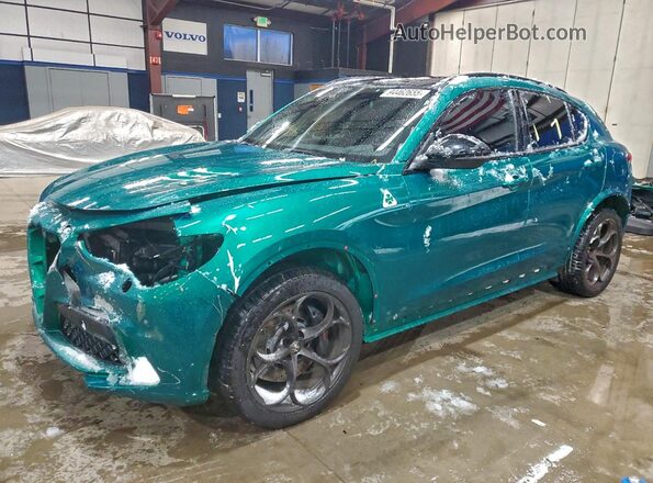 ZASPAKEV3P7D56494 2023 ALFA ROMEO STELVIO Green Front left