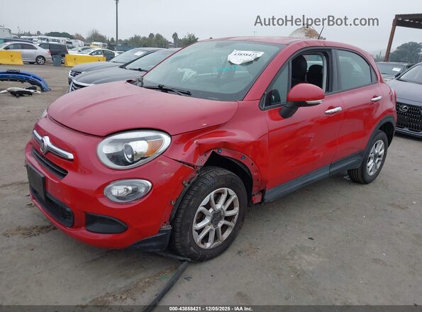 ZFBCFXABXHP606299 2017 FIAT 500X Red წინა მარცხენა ხედი სამი მეოთხედიდან