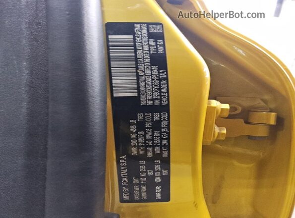 ZFBCFYDB9HP615416 2017 FIAT 500X Желтый Вид подкапотного пространства