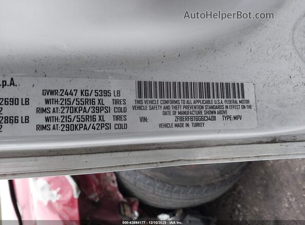 ZFBERFBT6G6C14011 2016 RAM PROMASTER CITY White Widok komory silnika