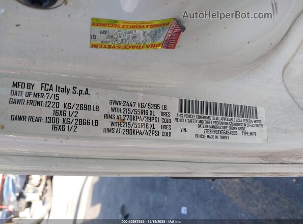 ZFBERFBTXG6A94665 2016 RAM PROMASTER CITY Белый Вид подкапотного пространства