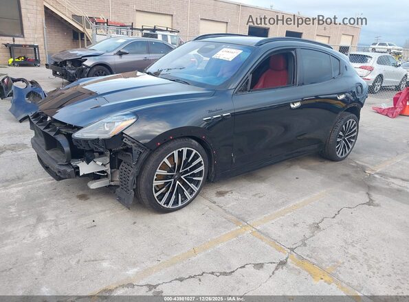ZN682AVMXP7409279 2023 MASERATI GRECALE Black წინა მარცხენა ხედი სამი მეოთხედიდან