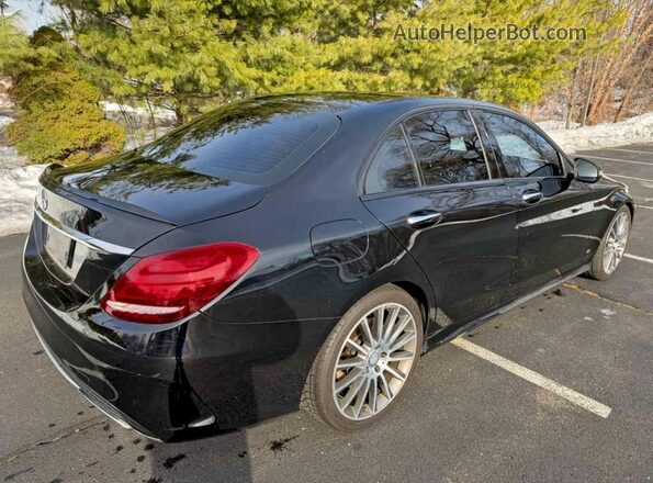 55SWF6EB3GU152788 2016 MERCEDES-BENZ C-CLASS Black Przód prawy