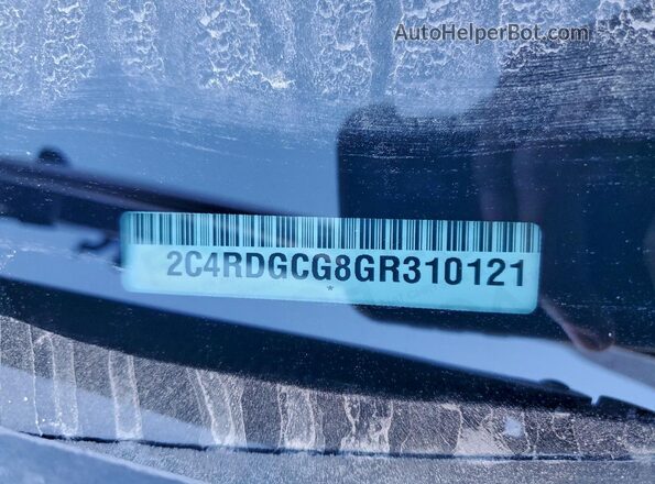 2C4RDGCG8GR310121 2016 DODGE CARAVAN Бордовый Панорамный вид салона 360°