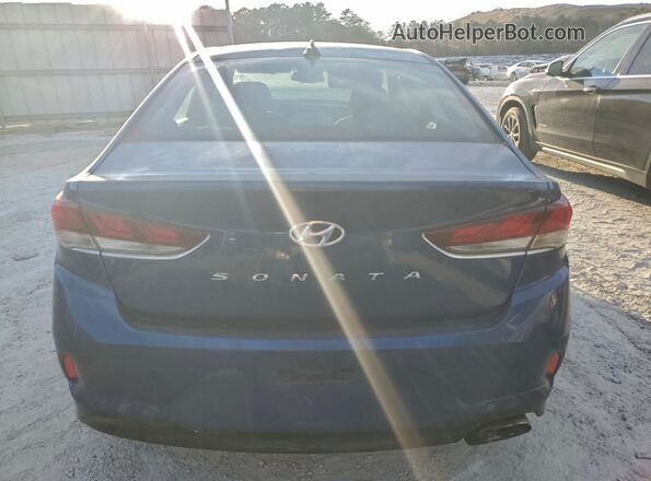 5NPE34AF8JH719475 2018 HYUNDAI SONATA Blue Вид салону спереду