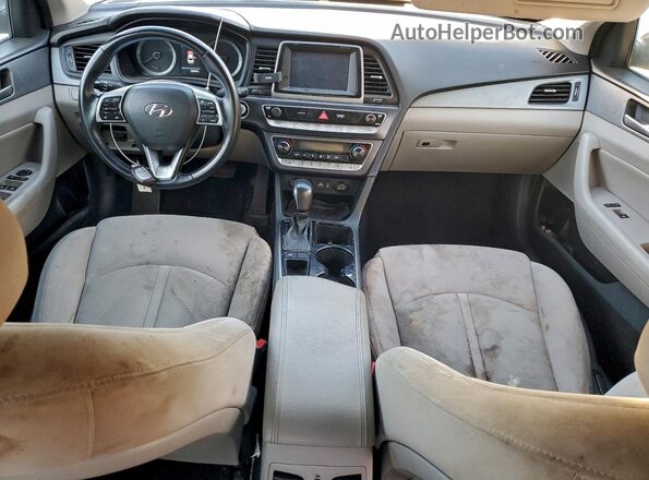 5NPE34AF8JH719475 2018 HYUNDAI SONATA Blue Вид щитка приладів