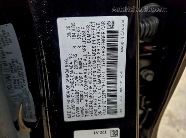 2HGFE2F51TH527864 2026 HONDA CIVIC Черный Вид подкапотного пространства
