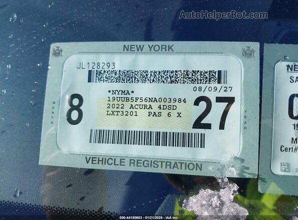 19UUB5F56NA003984 2022 ACURA TLX Красный 