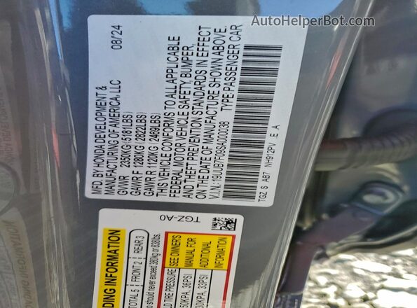 19UUB7F09SA000038 2025 ACURA TLX Gray Engine compartment view
