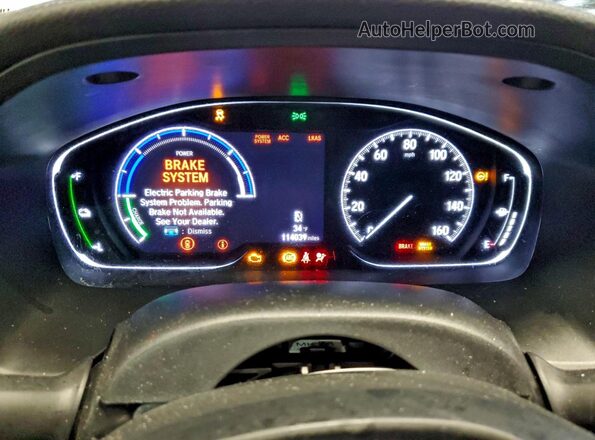 19XZE4F50LE005195 2020 HONDA INSIGHT Синий Вид щитка приборов