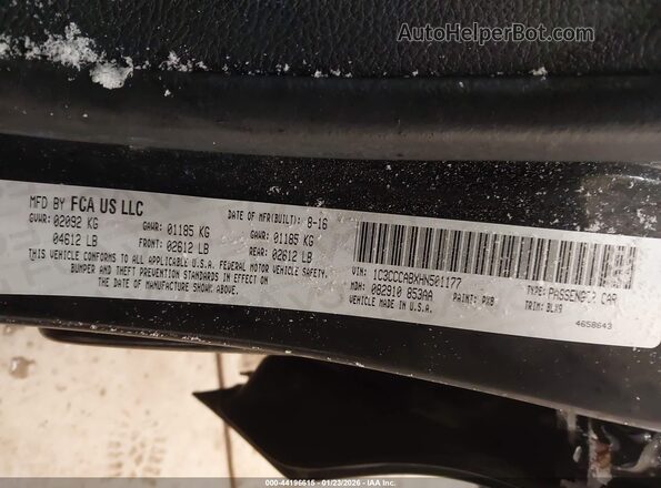 1C3CCCABXHN501177 2017 CHRYSLER 200 Черный Вид подкапотного пространства