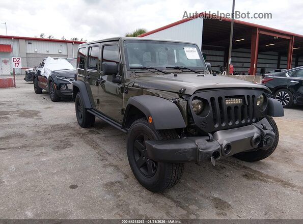 1C4BJWDG1GL105168 2016 JEEP WRANGLER UNLIMITED Зеленый Передняя правая четверть
