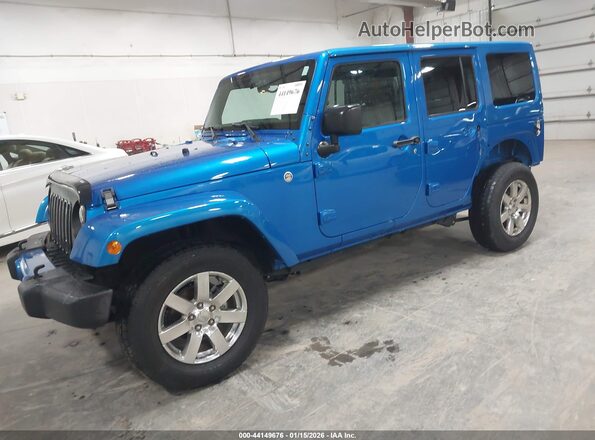 1C4BJWEG9GL158702 2016 JEEP WRANGLER UNLIMITED Blue Przód lewy