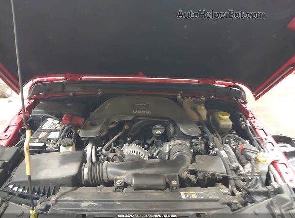 1C4HJXDG0JW320580 2018 JEEP WRANGLER UNLIMITED Красный Вид сзади