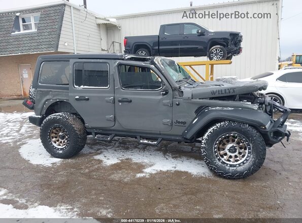 1C4HJXDGXMW719548 2021 JEEP WRANGLER UNLIMITED Серый Панорамный вид салона 360°
