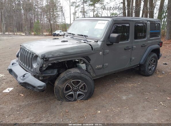 1C4HJXDM8MW554654 2021 JEEP WRANGLER UNLIMITED Серый Передняя левая четверть