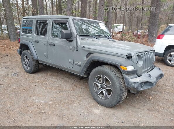 1C4HJXDM8MW554654 2021 JEEP WRANGLER UNLIMITED Серый Передняя правая четверть