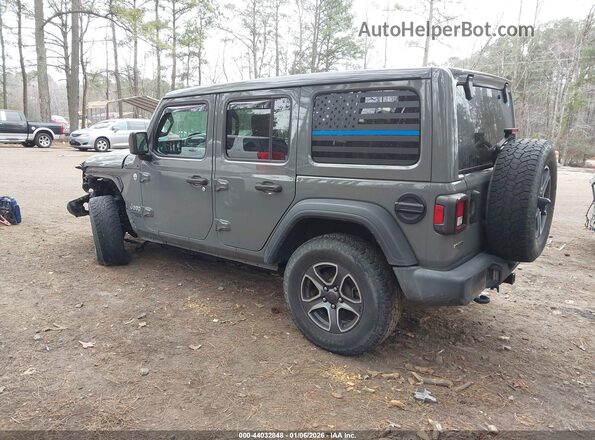 1C4HJXDM8MW554654 2021 JEEP WRANGLER UNLIMITED Серый Задняя левая четверть