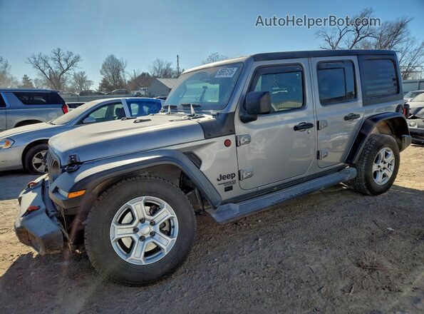 1C4HJXDN7LW204441 2020 JEEP WRANGLER Серебряный Передняя левая четверть
