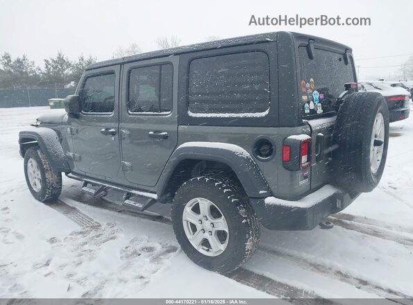 1C4HJXDN9JW200372 2018 JEEP WRANGLER UNLIMITED Серый Задняя левая четверть