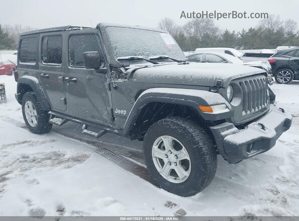 1C4HJXDN9JW200372 2018 JEEP WRANGLER UNLIMITED Серый Передняя правая четверть
