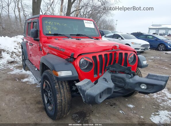 1C4HJXDNXKW591467 2019 JEEP WRANGLER UNLIMITED Красный Вид спереди