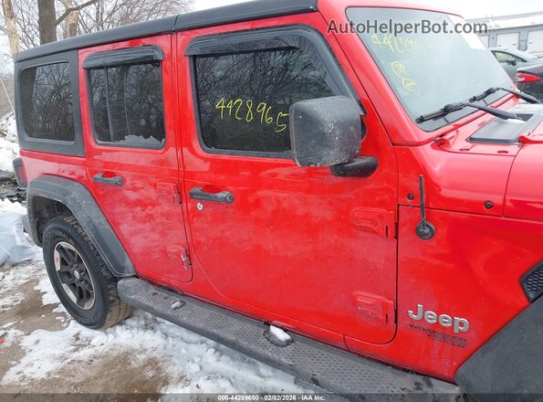 1C4HJXDNXKW591467 2019 JEEP WRANGLER UNLIMITED Красный Вид задней части салона