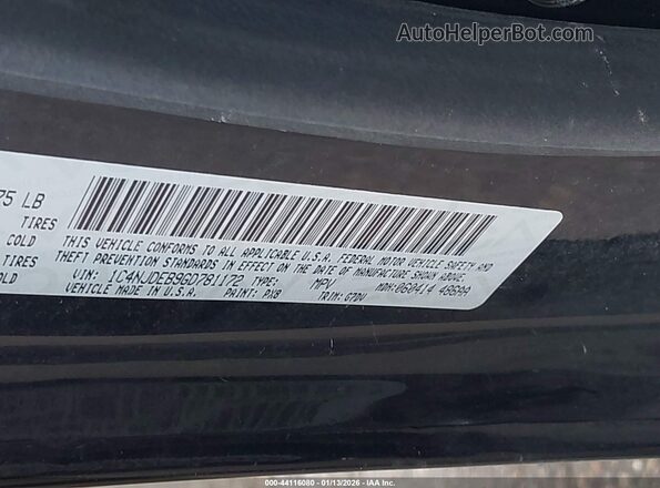1C4NJDEB9GD781172 2016 JEEP COMPASS Black Widok komory silnika