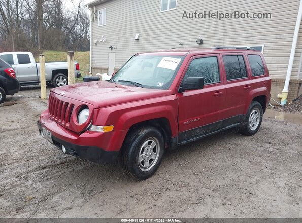 1C4NJRBB7HD144963 2017 JEEP PATRIOT Красный Передняя левая четверть