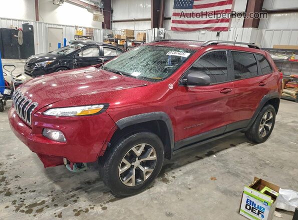 1C4PJMBS9HD220792 2017 JEEP CHEROKEE Красный Передняя левая четверть