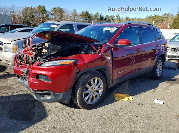 1C4PJMDS5GW204301 2016 JEEP CHEROKEE Красный Передняя левая четверть