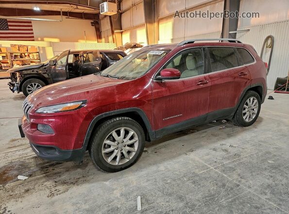 1C4PJMDSXHW594233 2017 JEEP CHEROKEE Темно-бордовый Передняя левая четверть