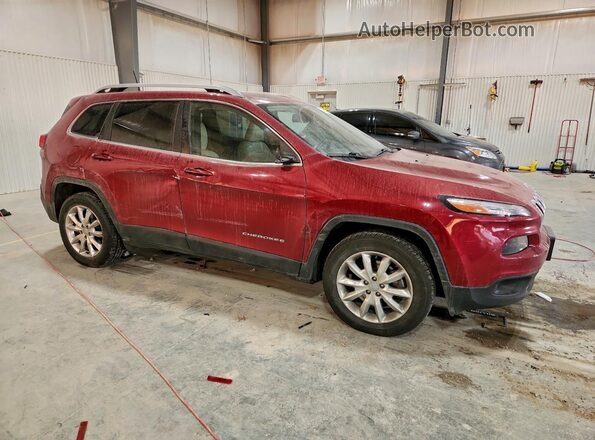 1C4PJMDSXHW594233 2017 JEEP CHEROKEE Темно-бордовый Передняя правая четверть