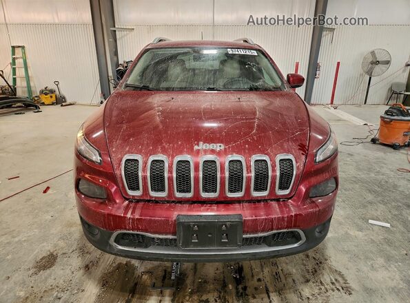 1C4PJMDSXHW594233 2017 JEEP CHEROKEE Темно-бордовый Вид спереди