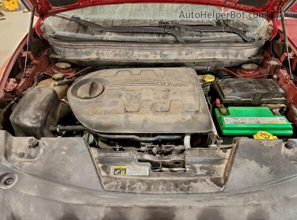 1C4PJMDSXHW594233 2017 JEEP CHEROKEE Темно-бордовый Вид подкапотного пространства