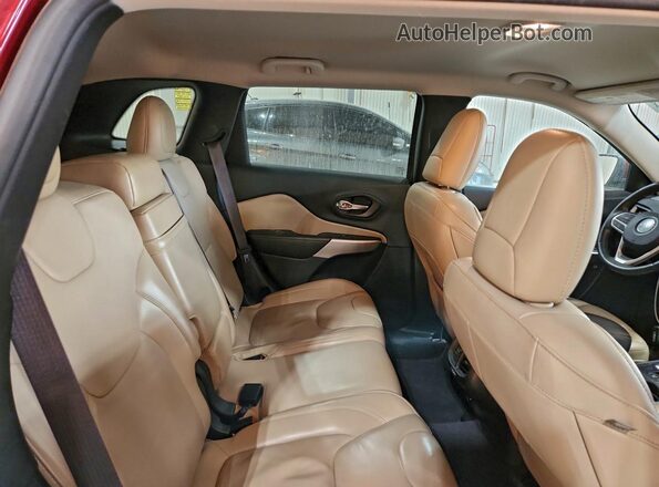 1C4PJMDSXHW594233 2017 JEEP CHEROKEE Темно-бордовый Вид задней части салона