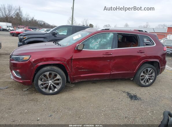 1C4PJMJN4KD299663 2019 JEEP CHEROKEE Темно-бордовый Вид задней части салона