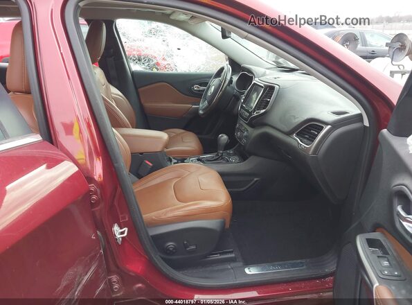 1C4PJMJN4KD299663 2019 JEEP CHEROKEE Темно-бордовый Вид салона спереди