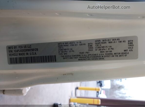 1C4PJXDG5RW298129 2024 JEEP WRANGLER White Widok komory silnika