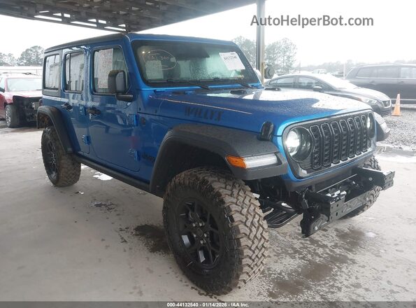 1C4PJXDN4TW153251 2026 JEEP WRANGLER Синий Передняя правая четверть