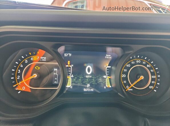 1C4PJXFNXTW194674 2026 JEEP WRANGLER Красный Вид щитка приборов