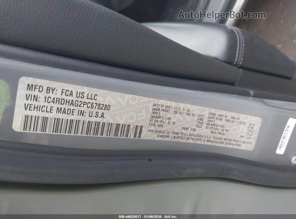1C4RDHAG2PC678280 2023 DODGE DURANGO Серый Вид подкапотного пространства