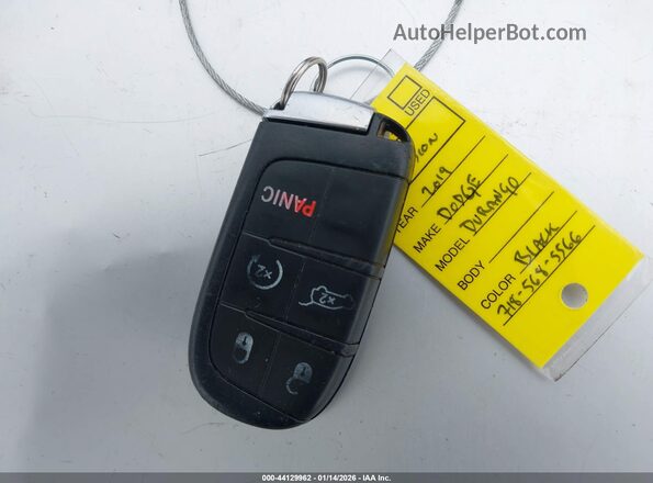 1C4RDJDG4KC633756 2019 DODGE DURANGO Черный Вид панели приборов