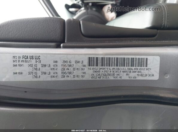 1C4RJFAG8JC503195 2018 JEEP GRAND CHEROKEE Серебряный Вид подкапотного пространства